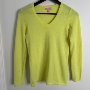 Lilly Pulitzer 100% Cashmere V Neck Sweater Size X Small
